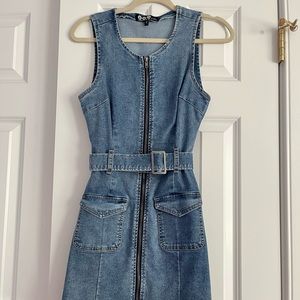 Rewash denim mini dress